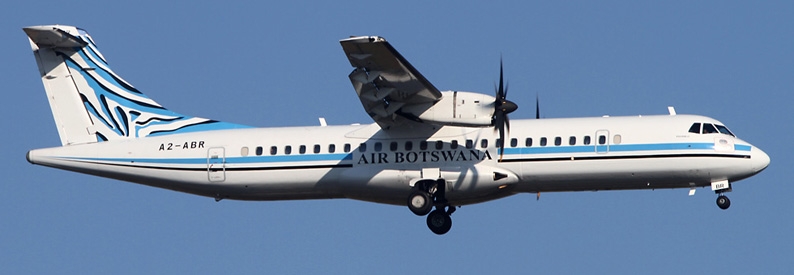 Air Botswana aircraft jet in mid-flight to a destination