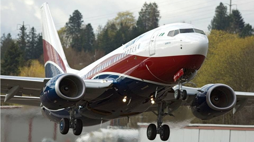 Arik Air aircraft jet taking off on the runway at Muritala Mohammed International Airport(LOS)